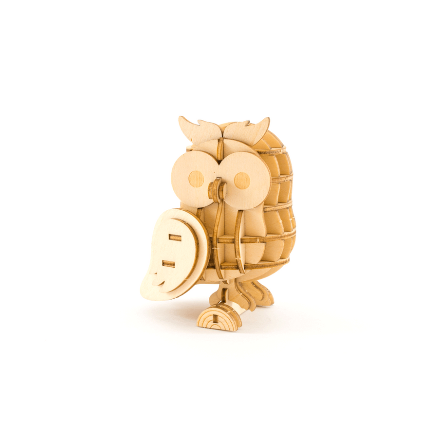 Kigumi - Owl Plywood Puzzle