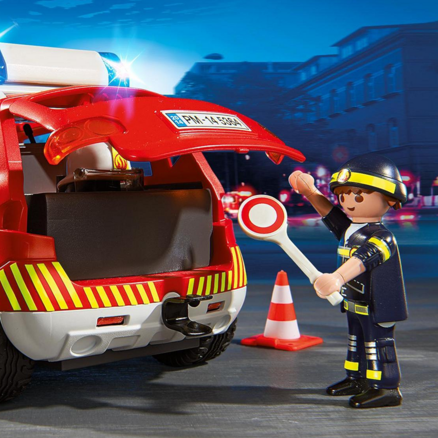 Playmobil fire top chief car