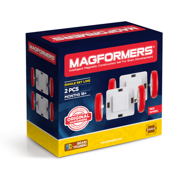 Magformers - Single Wheel Set 2pc - Red